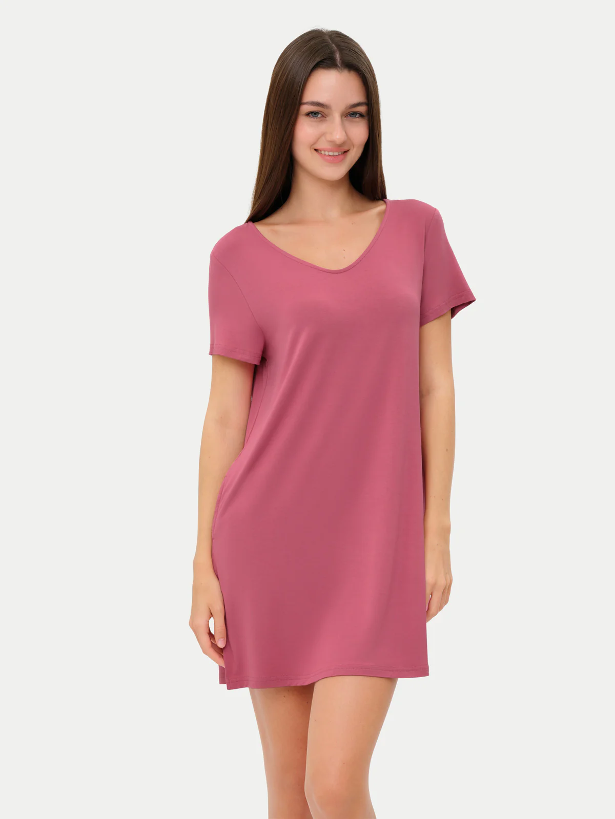 Short Sleeve Short Bamboo Sleepshirt - Image 53