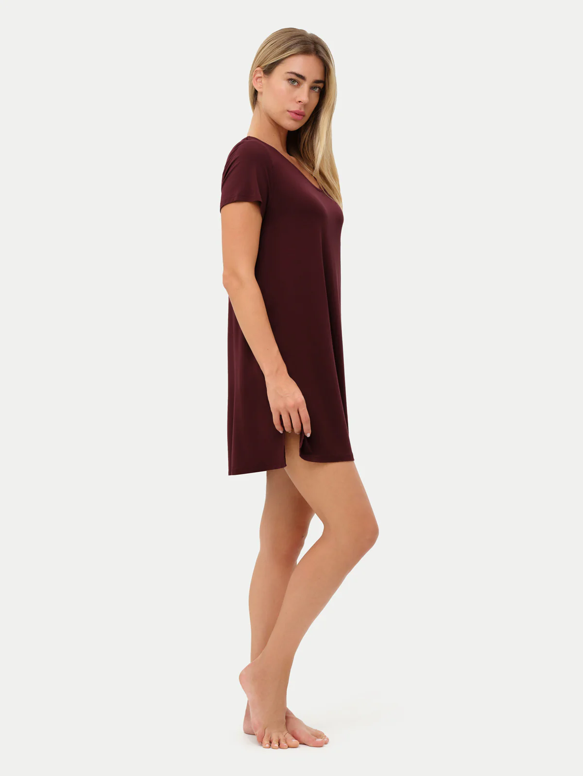 Short Sleeve Short Bamboo Sleepshirt - Image 57