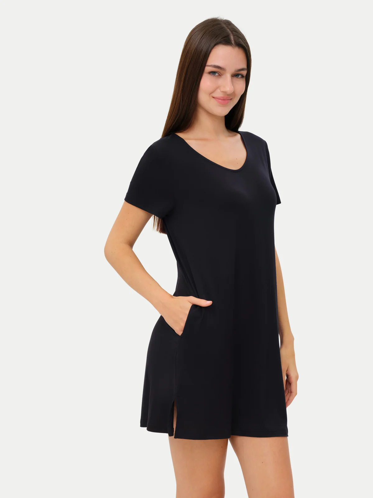 Short Sleeve Short Bamboo Sleepshirt - Image 6