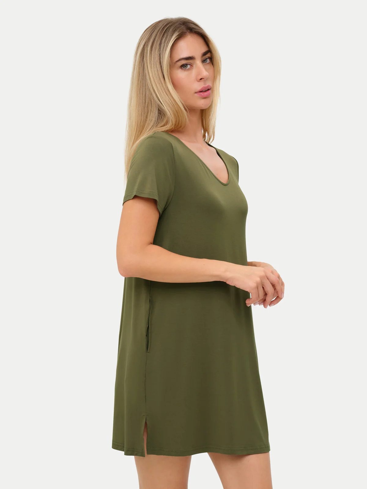 Short Sleeve Short Bamboo Sleepshirt - Image 74
