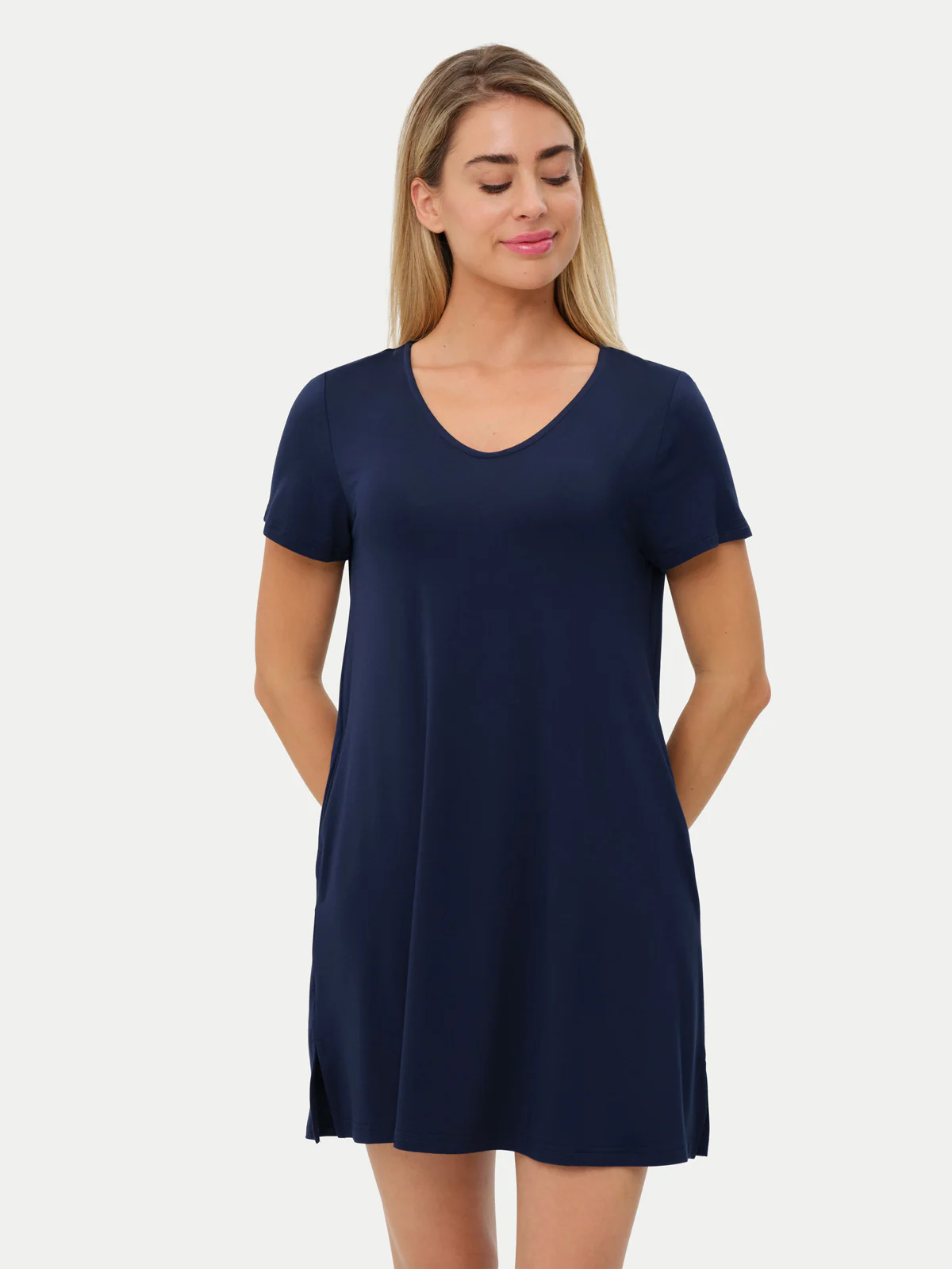 Short Sleeve Short Bamboo Sleepshirt - Image 86