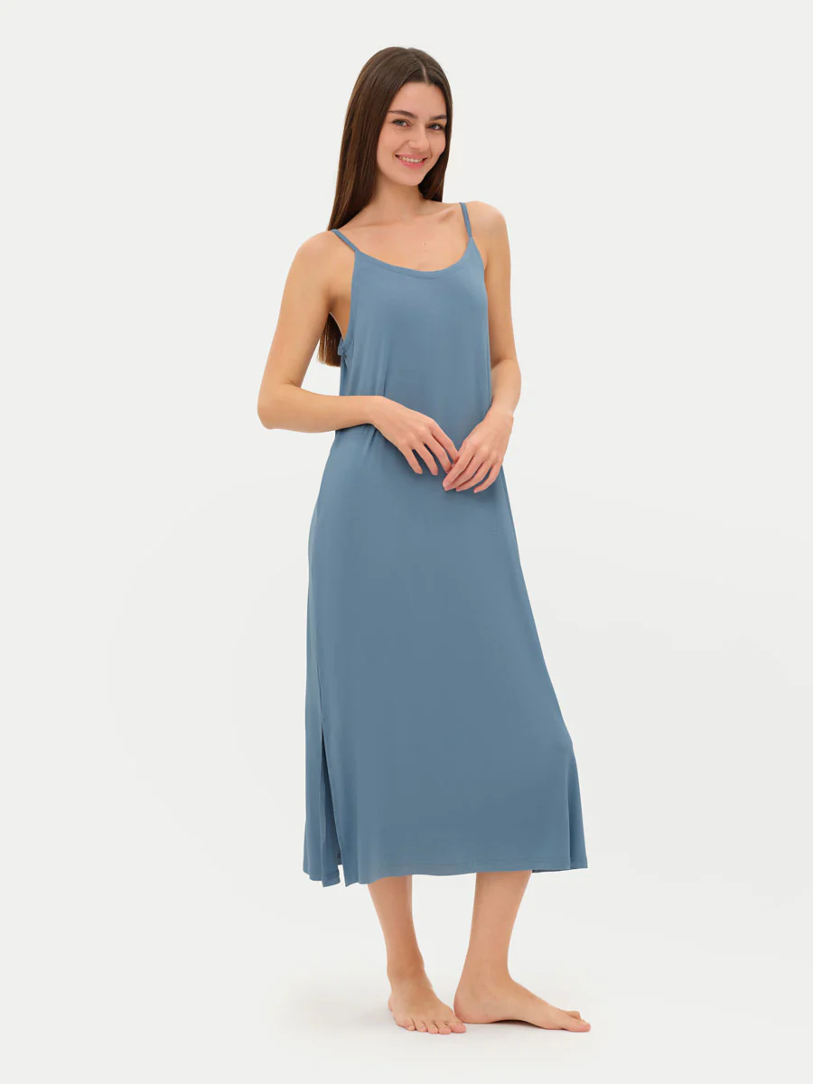 Sleeveless Long Bamboo Sleepshirt - Image 37